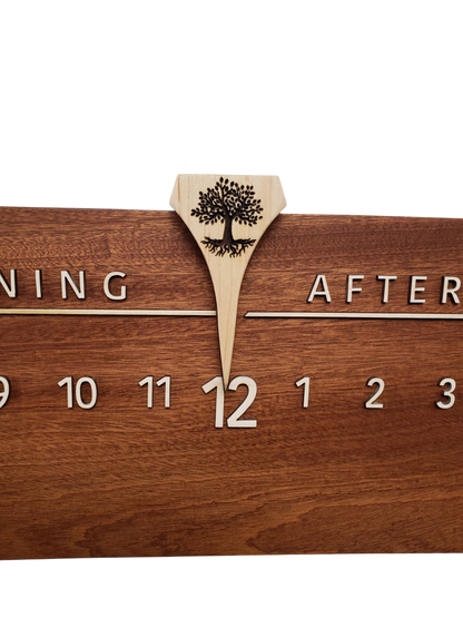 Vesuvius:3 - foot Sapele/Maple - Linear Clockworks