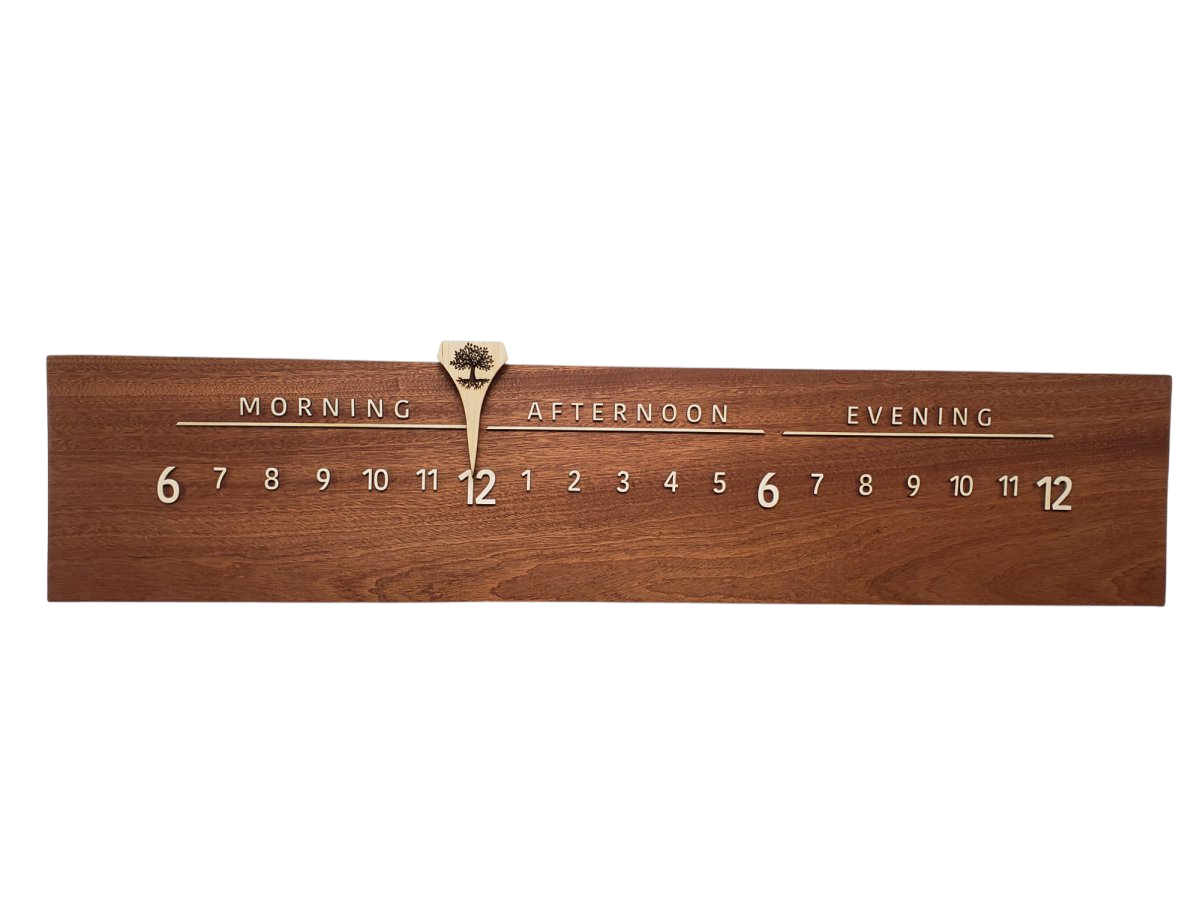 Vesuvius:3 - foot Sapele/Maple - Linear Clockworks