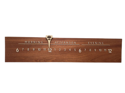 Vesuvius:3 - foot Sapele/Maple - Linear Clockworks
