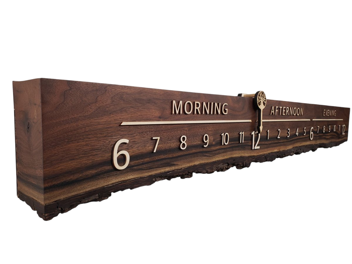 Sandy:5 - foot Walnut/Maple - Linear Clockworks