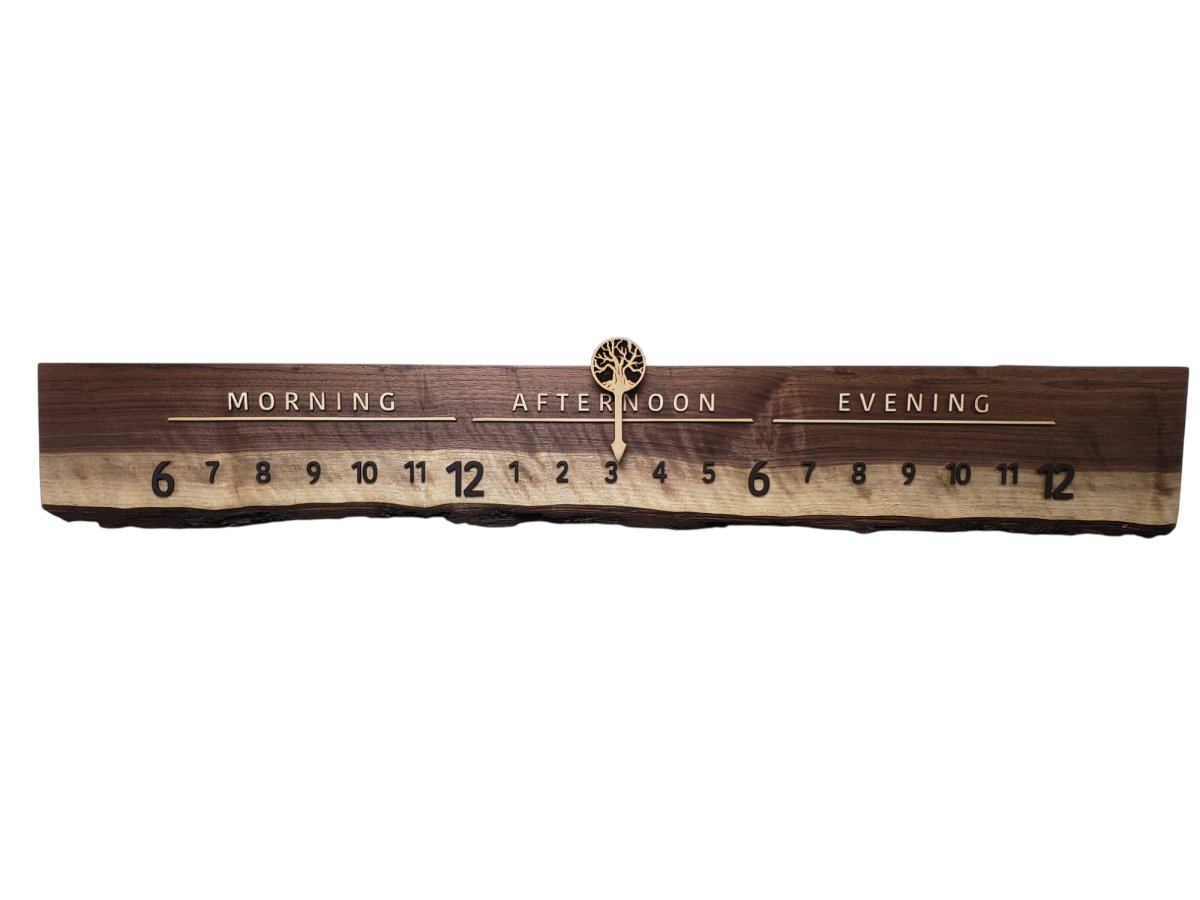 Sesame:3 - foot Walnut/Maple - Linear Clockworks