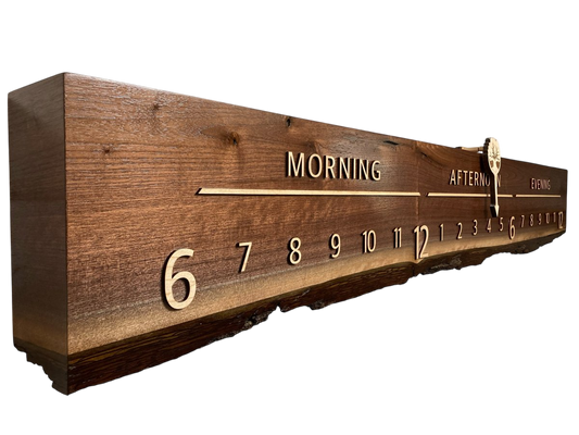 Saige: 5 - foot Walnut/Maple - Linear Clockworks