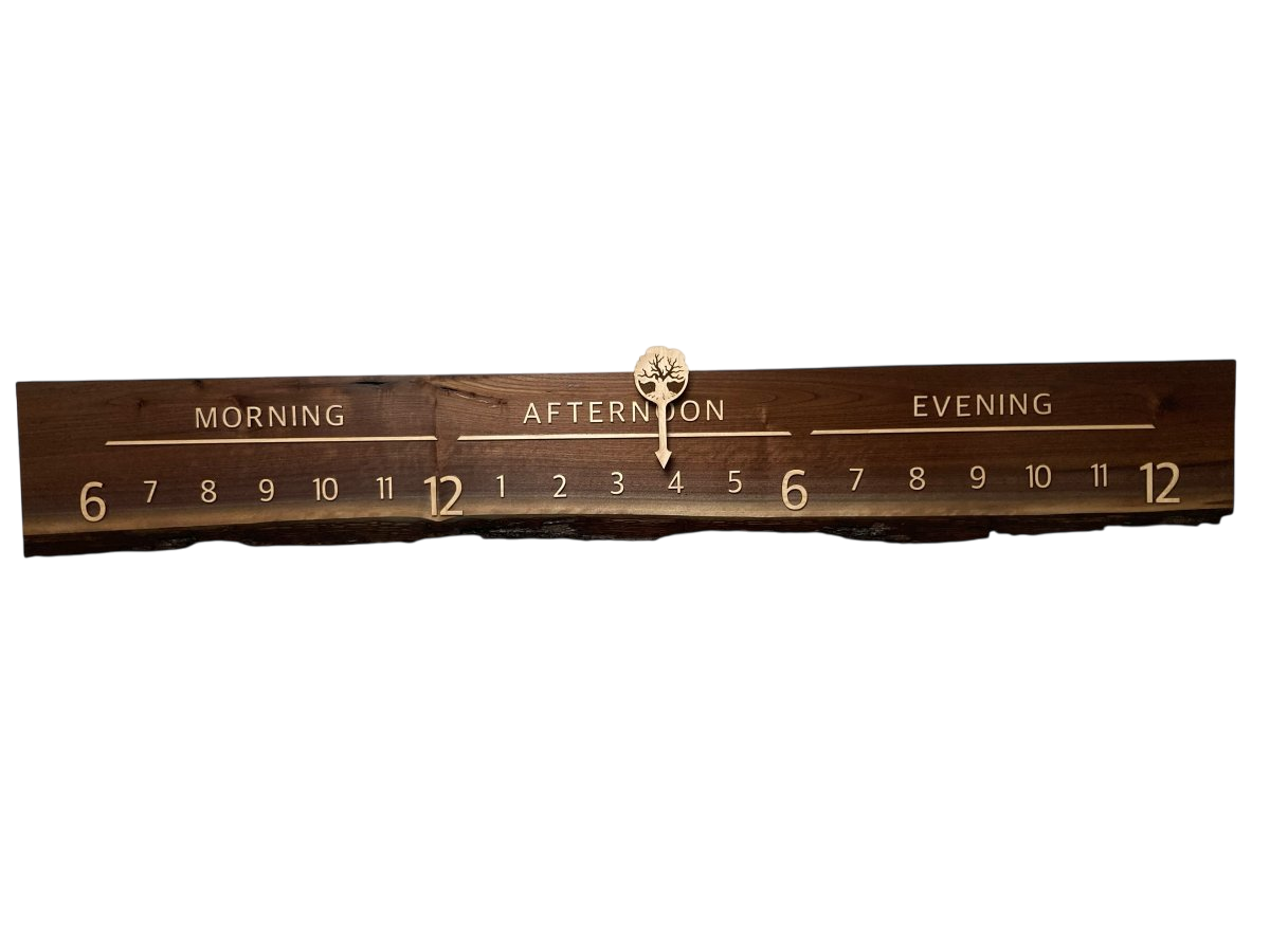 Saige: 5 - foot Walnut/Maple - Linear Clockworks