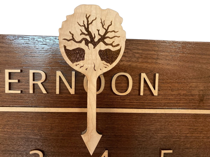 Saige: 5 - foot Walnut/Maple - Linear Clockworks