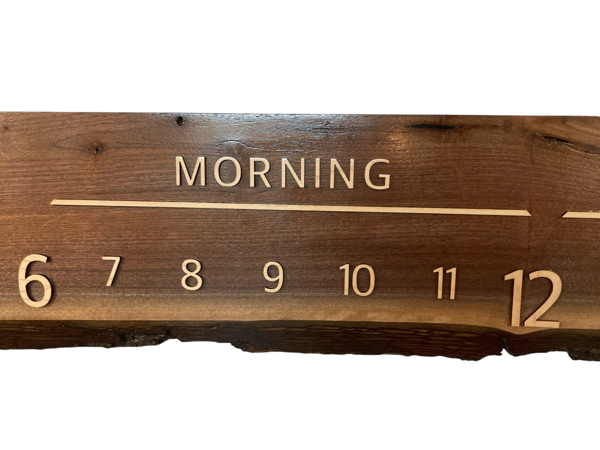 Saige: 5 - foot Walnut/Maple - Linear Clockworks
