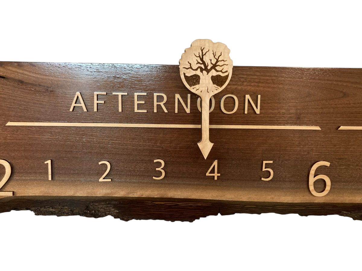 Saige: 5 - foot Walnut/Maple - Linear Clockworks