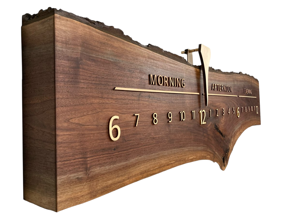 Vaela: 5 - foot Walnut/Maple - Linear Clockworks