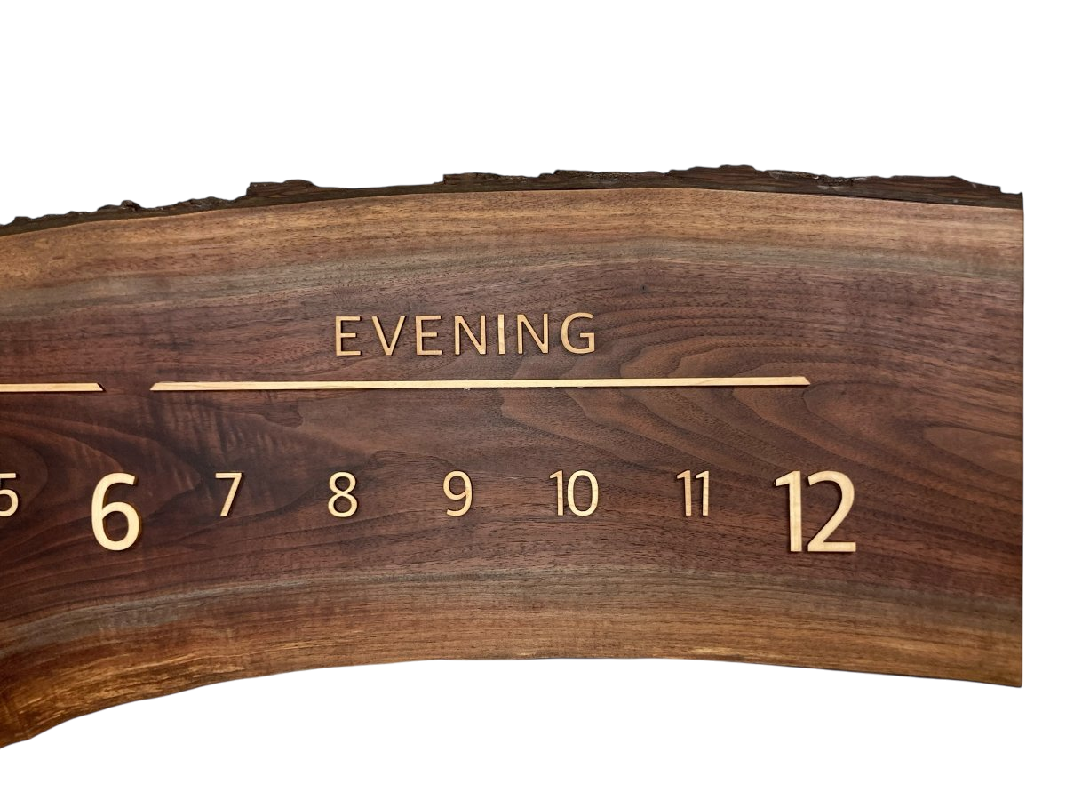 Vaela: 5 - foot Walnut/Maple - Linear Clockworks