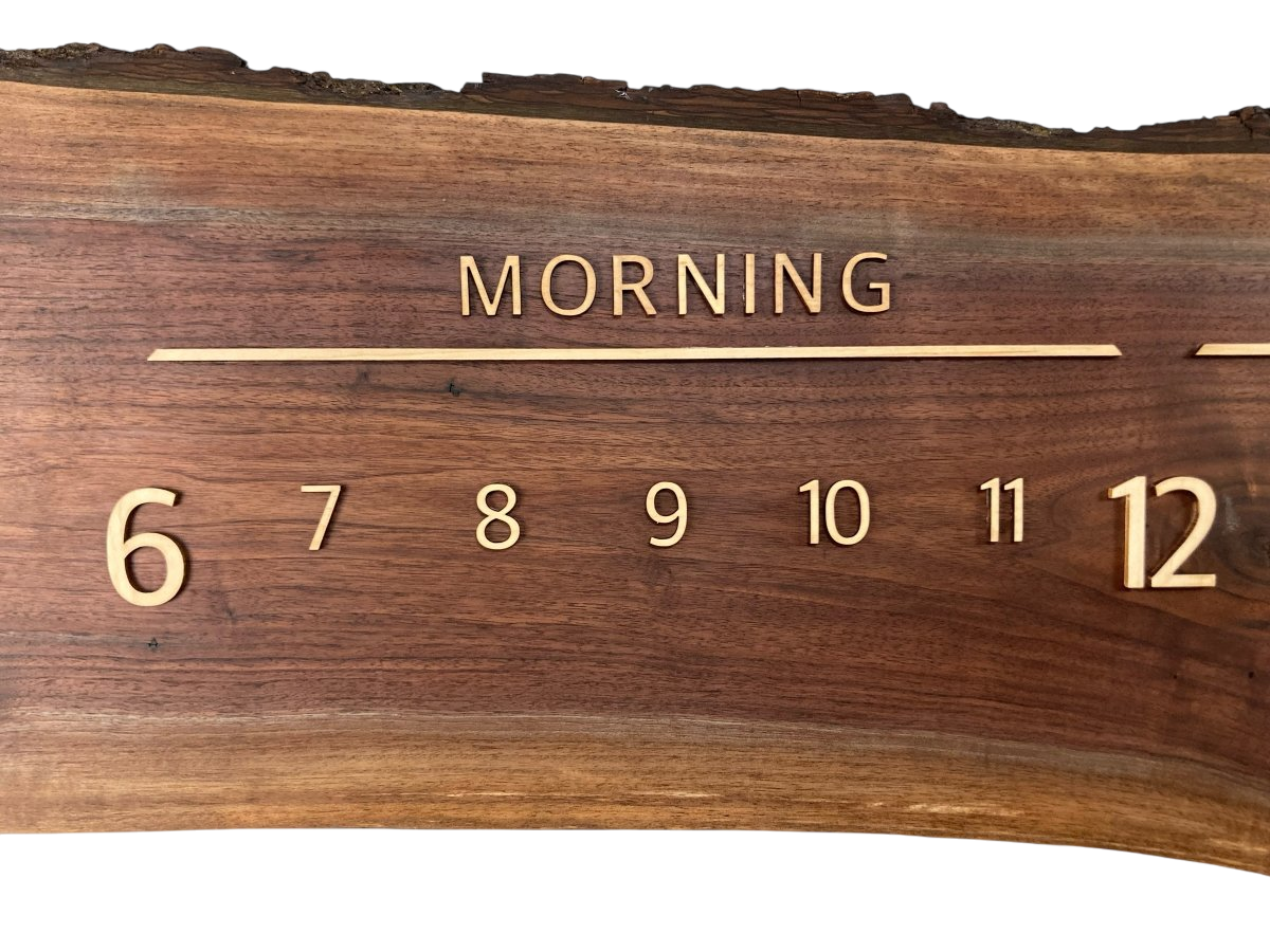 Vaela: 5 - foot Walnut/Maple - Linear Clockworks