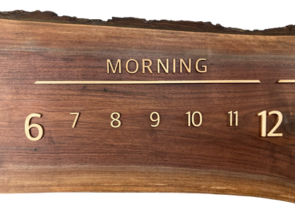 Vaela: 5 - foot Walnut/Maple - Linear Clockworks