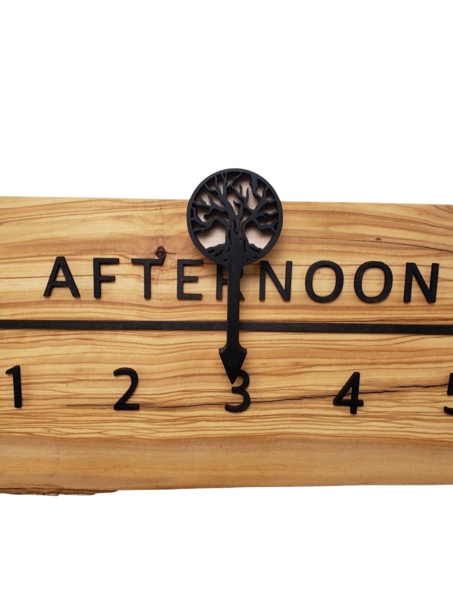 Sunflower:5 - foot Olivewood/Walnut - Linear Clockworks