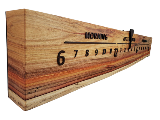 Rays:5 - foot Canarywood/Walnut - Linear Clockworks