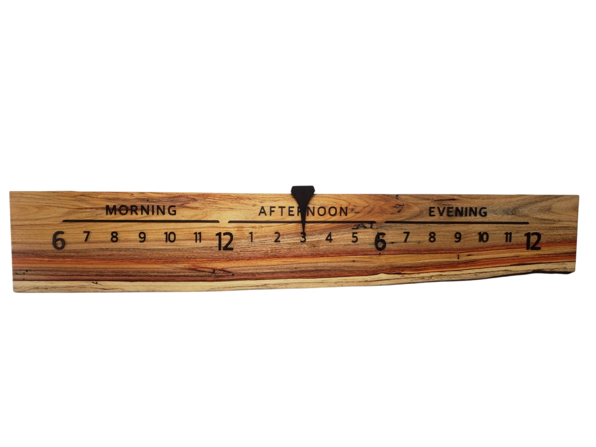 Rays:5 - foot Canarywood/Walnut - Linear Clockworks