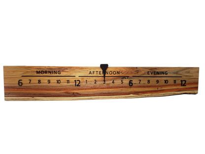 Rays:5 - foot Canarywood/Walnut - Linear Clockworks