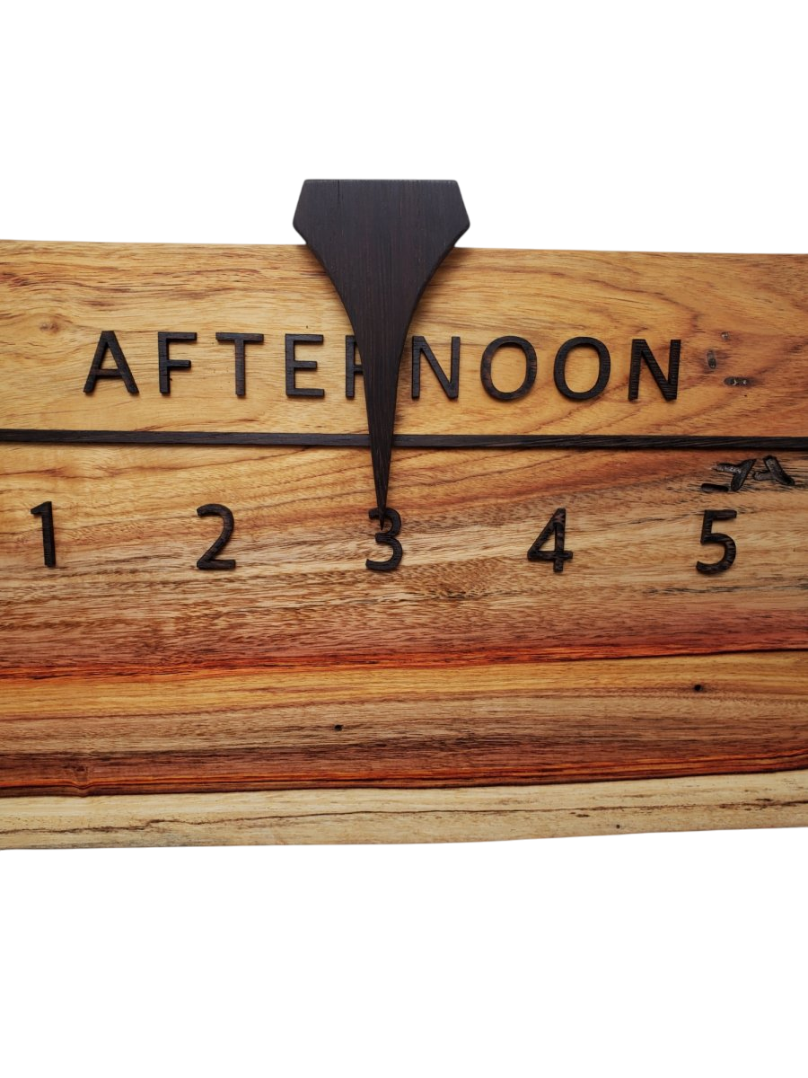 Rays:5 - foot Canarywood/Walnut - Linear Clockworks