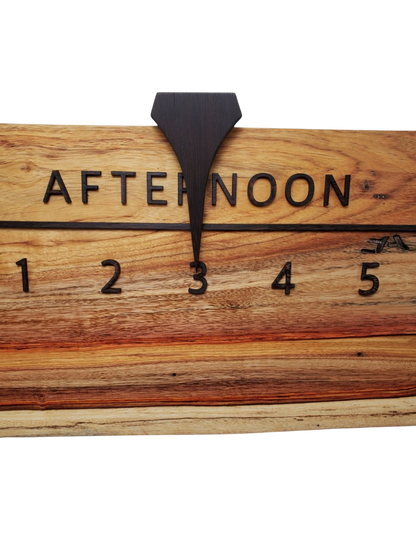 Rays:5 - foot Canarywood/Walnut - Linear Clockworks