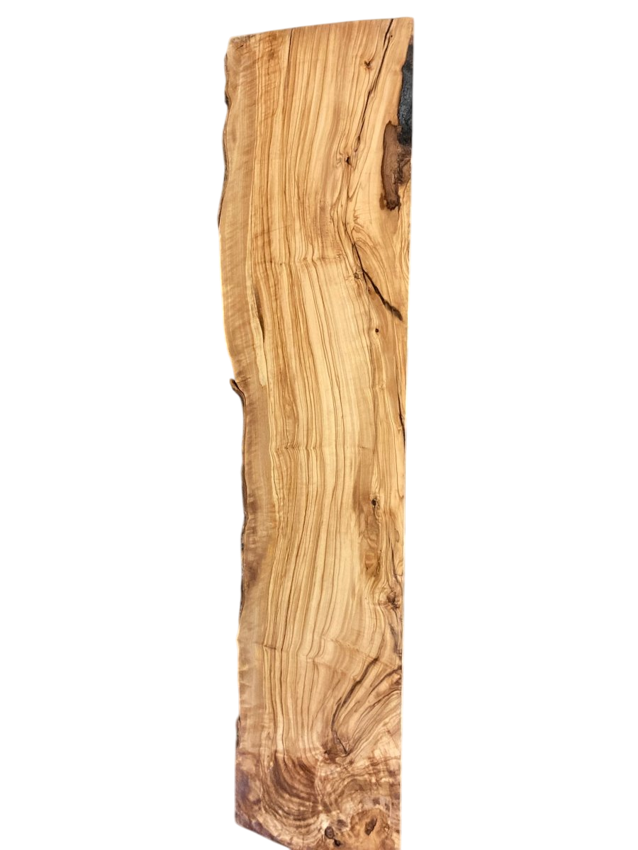 Gayle: 3 - foot Olivewood Through RiverClock - Linear Clockworks