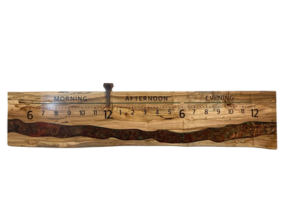 Alwyn: 5 - foot Ambrosia Maple River clock - Linear Clockworks
