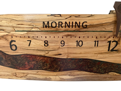 Alwyn: 5 - foot Ambrosia Maple River clock - Linear Clockworks