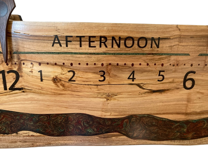 Alwyn: 5 - foot Ambrosia Maple River clock - Linear Clockworks