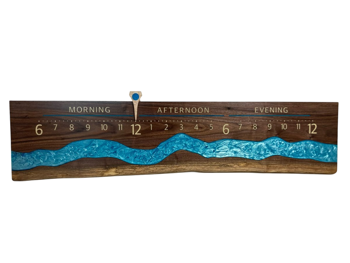 Ebro: 5 - foot Walnut Riverclock - Linear Clockworks