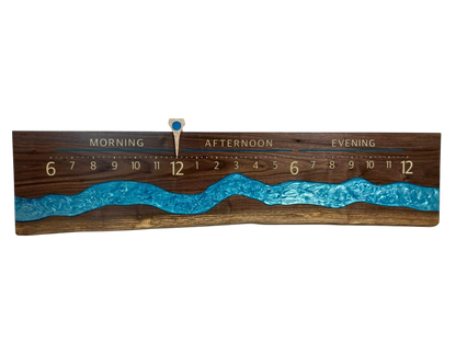 Ebro: 5 - foot Walnut Riverclock - Linear Clockworks