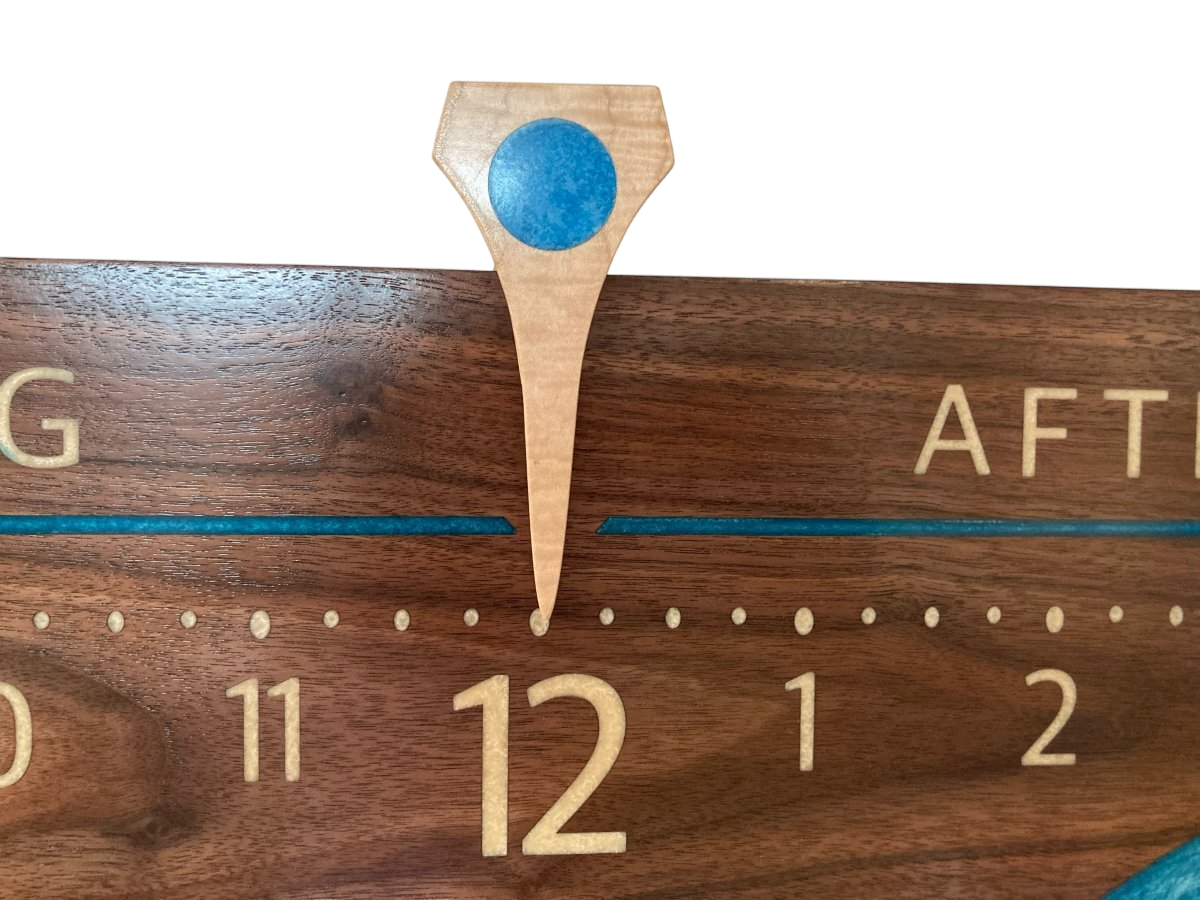 Ebro: 5 - foot Walnut Riverclock - Linear Clockworks