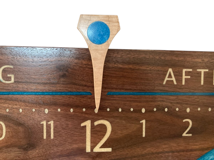 Ebro: 5 - foot Walnut Riverclock - Linear Clockworks