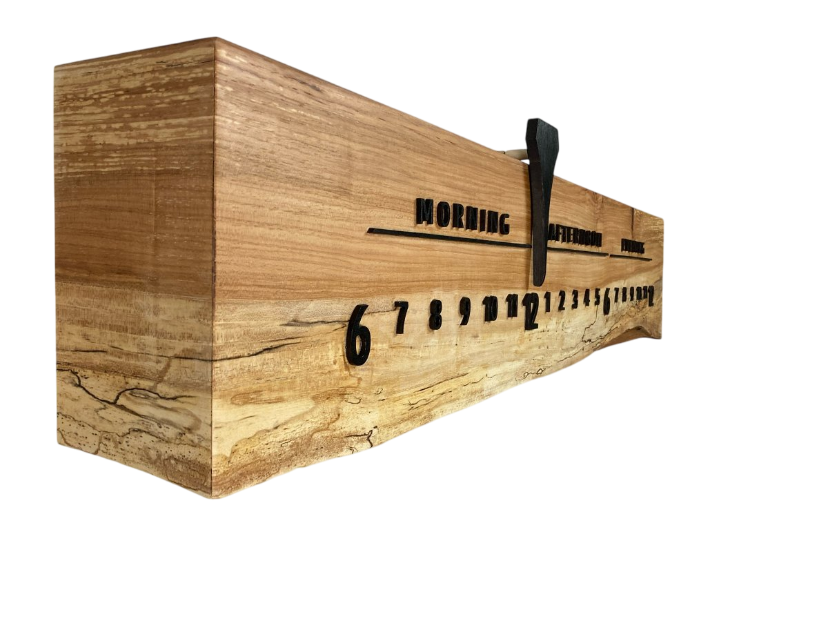 Bali: 3 - foot Olivewood/Walnut - Linear Clockworks