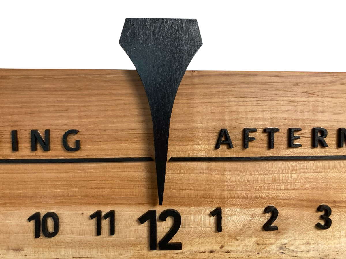 Bali: 3 - foot Olivewood/Walnut - Linear Clockworks