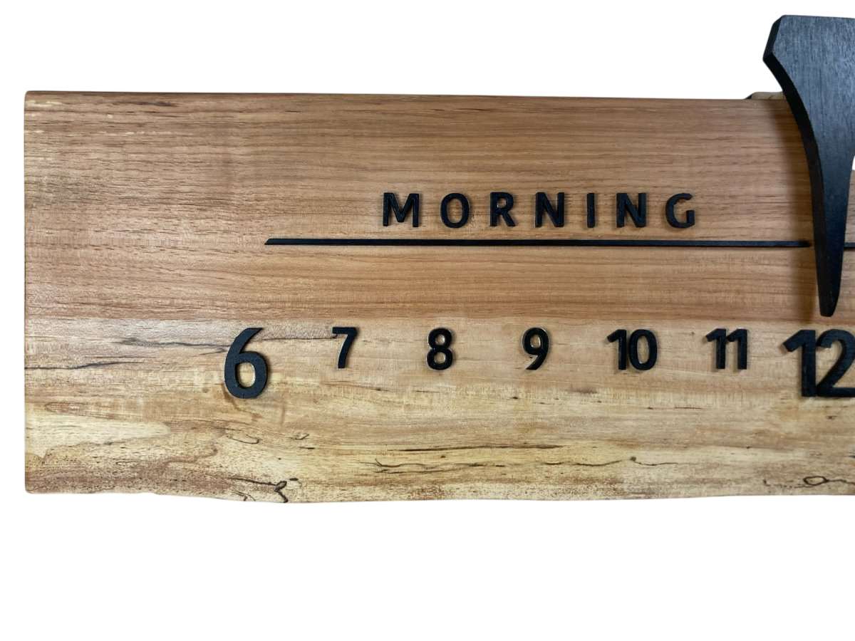 Bali: 3 - foot Olivewood/Walnut - Linear Clockworks