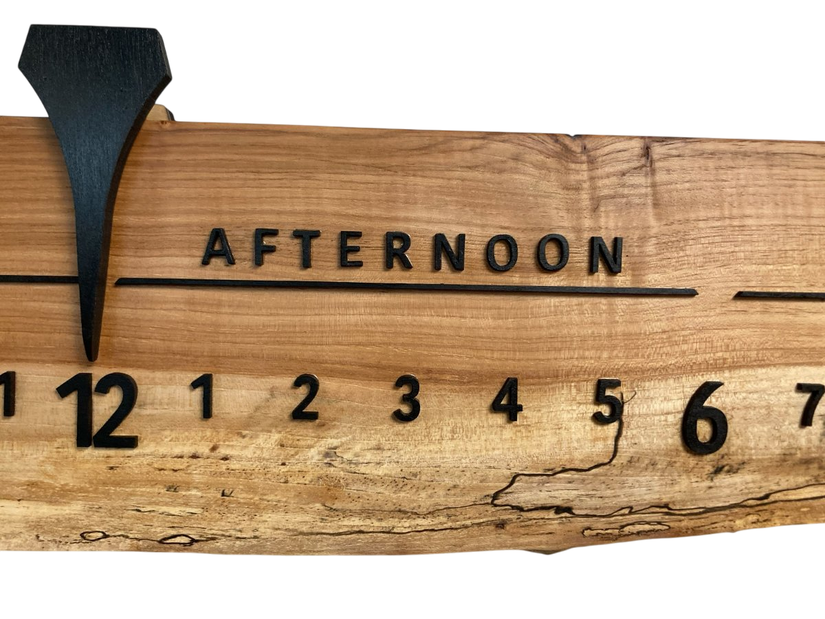 Bali: 3 - foot Olivewood/Walnut - Linear Clockworks