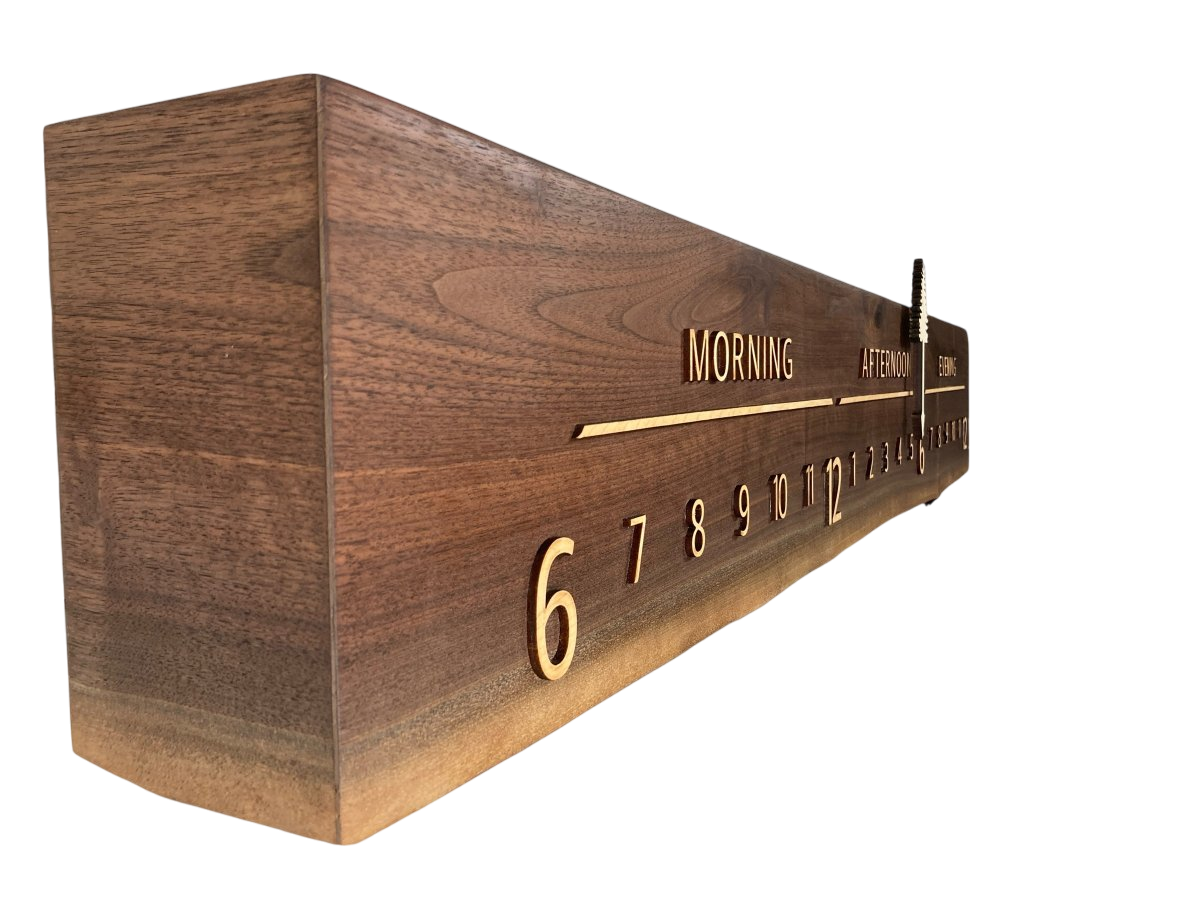 Anica: 5 - foot Walnut/Maple - Linear Clockworks