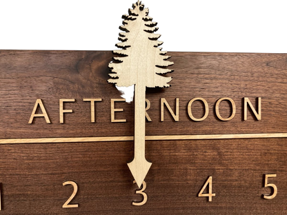Anica: 5 - foot Walnut/Maple - Linear Clockworks