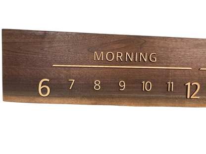 Anica: 5 - foot Walnut/Maple - Linear Clockworks