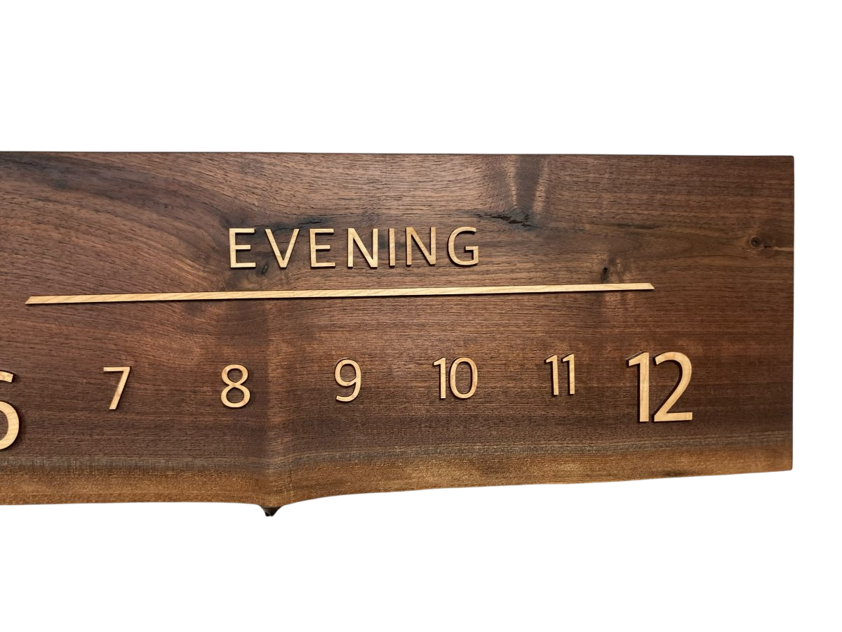 Anica: 5 - foot Walnut/Maple - Linear Clockworks
