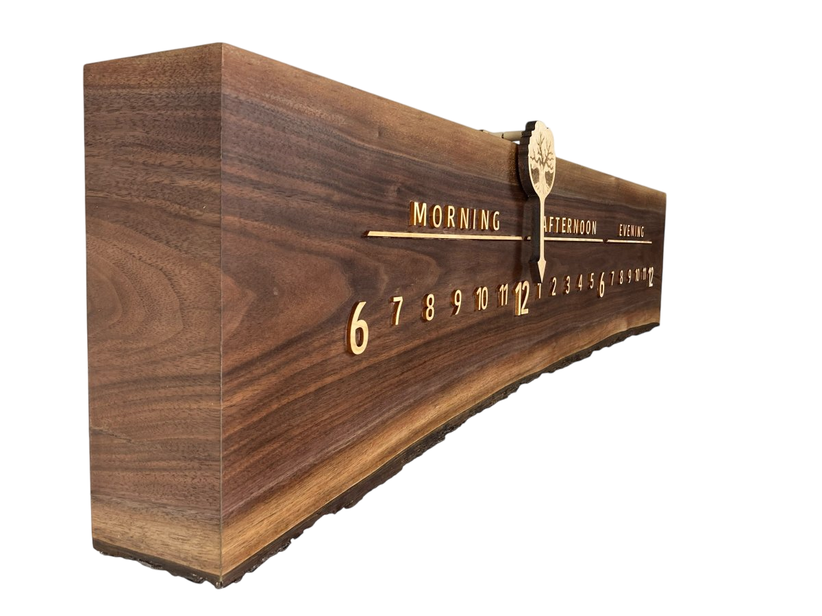 Cambrie: 3 - foot Walnut Maple - Linear Clockworks
