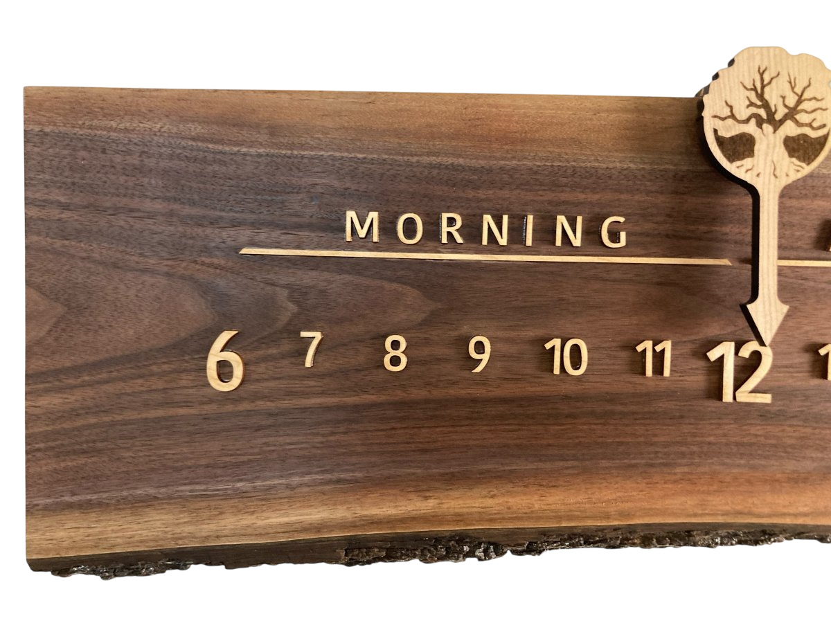 Cambrie: 3 - foot Walnut Maple - Linear Clockworks