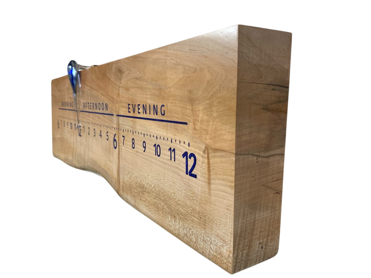 Cristall: 3 - foot Curly Maple - Linear Clockworks