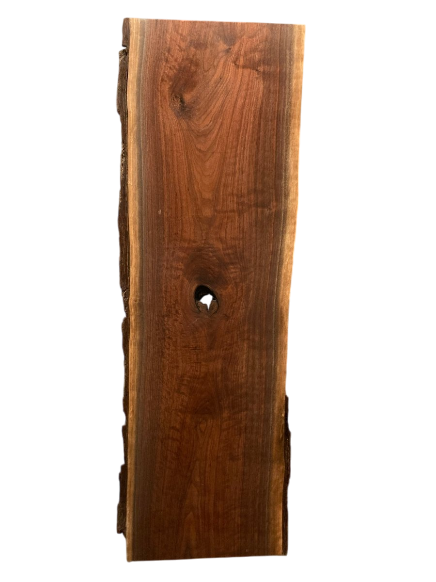 Kyle: 3 - foot Walnut/Maple Double Live Edge - Linear Clockworks