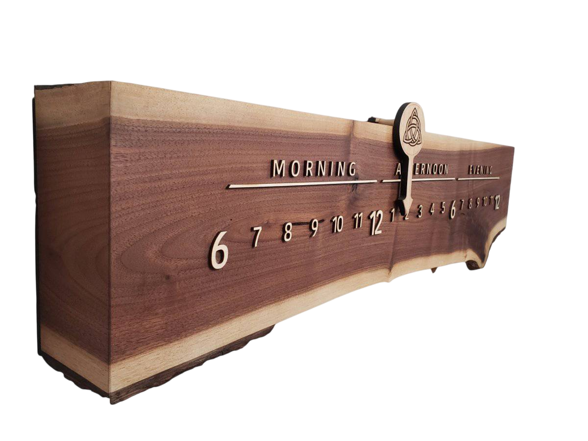 Runic: 3 - foot Walnut / Maple - Linear Clockworks