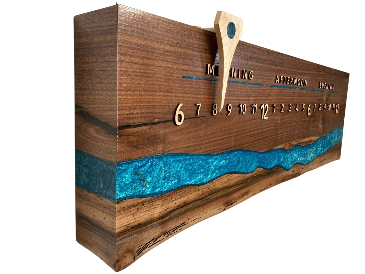 Rivulet: 3 - foot Walnut - Linear Clockworks