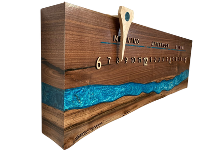 Rivulet: 3 - foot Walnut - Linear Clockworks
