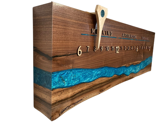 Rivulet: 3 - foot Walnut - Linear Clockworks