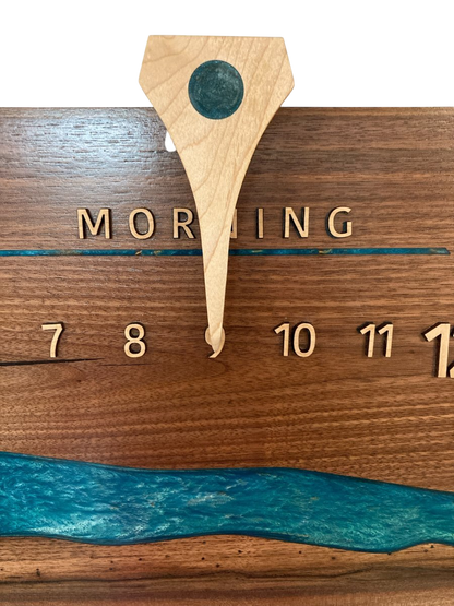 Rivulet: 3 - foot Walnut - Linear Clockworks