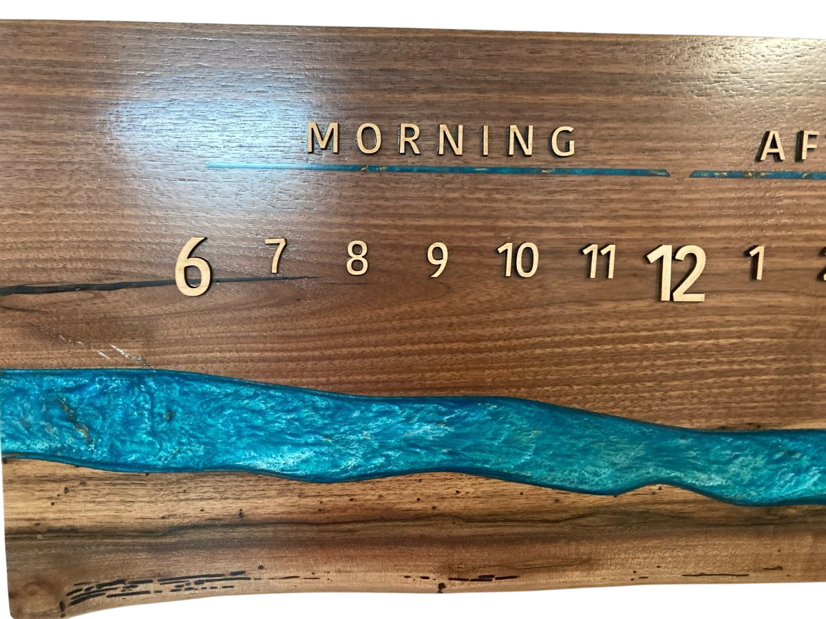Rivulet: 3 - foot Walnut - Linear Clockworks
