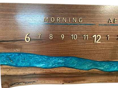 Rivulet: 3 - foot Walnut - Linear Clockworks