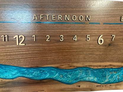 Rivulet: 3 - foot Walnut - Linear Clockworks