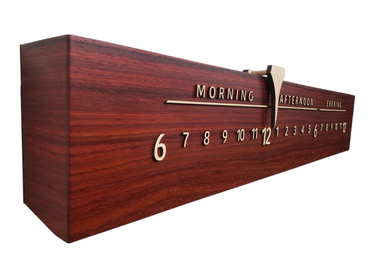 Rosella:3 - foot Padouk/Maple - Linear Clockworks