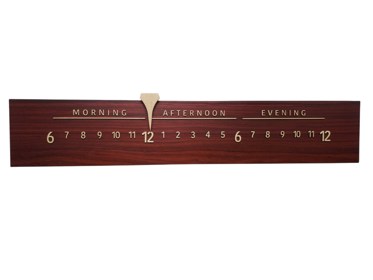 Rosella:3 - foot Padouk/Maple - Linear Clockworks
